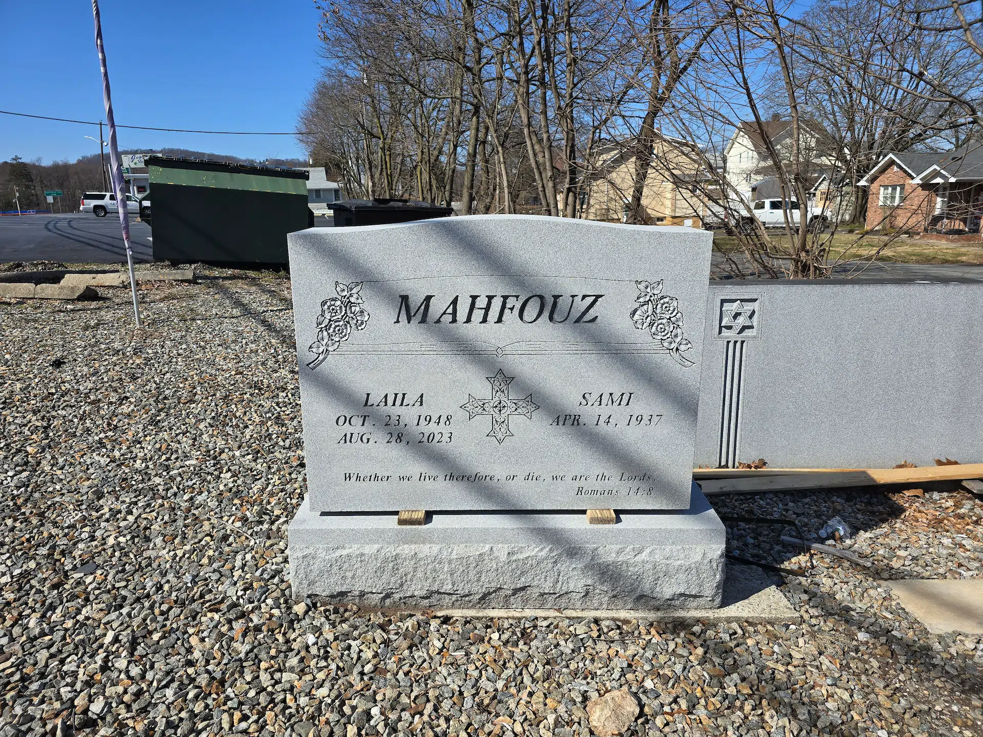 Granite Headstone hand-carved by Memorial Guide in NJ — image 1