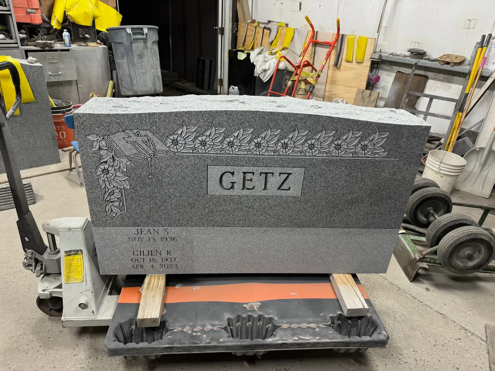 Granite Headstone hand-carved by Memorial Guide in NJ — image 5